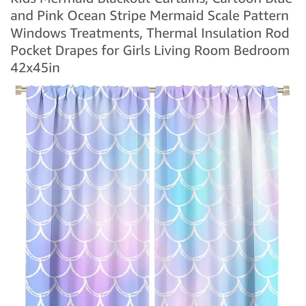 Mermaid Scale Pattern Curtains